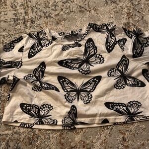 Butterfly Print Crop Top